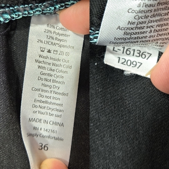 Lularoe Charcoal Acid Wash Skinny Jeans Magic Elastic Waistband L-161367 - Picture 9 of 11